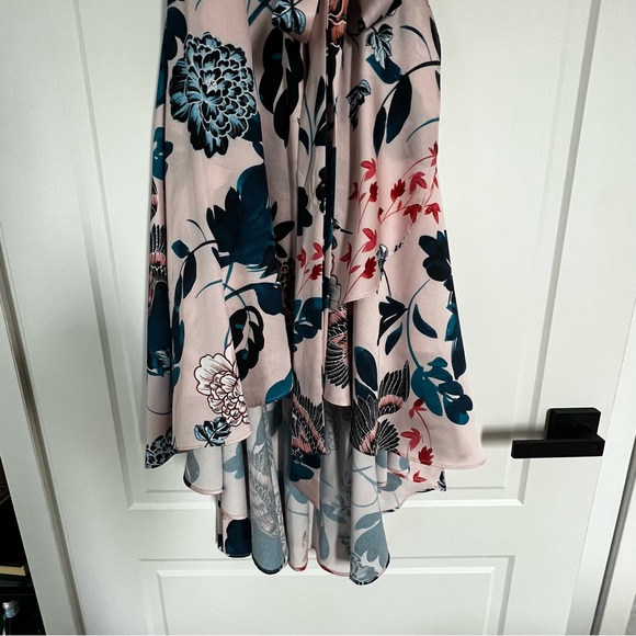 ELIZA J Floral Faux Wrap High Low Dress - Picture 6 of 7